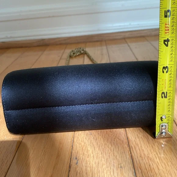 Vintage Black Rodo Italy Silk Bag Clutch Evening Bag - Picture 8 of 12